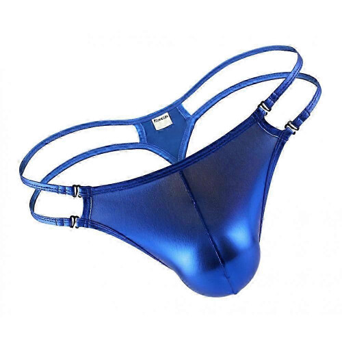 (M, One size) Mens Low Rise Briefs Underwear String Bikini Strappy