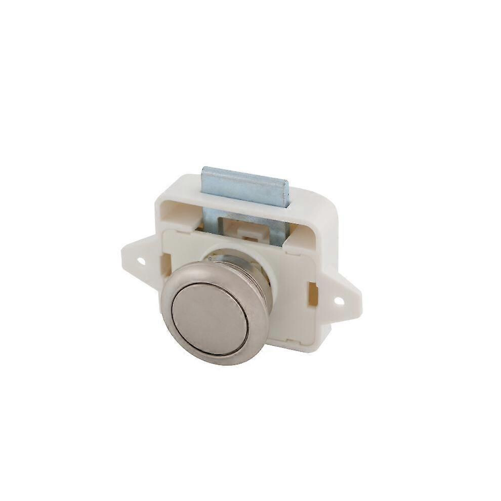 (As Show, One Size) Push Button Cabinet Latch For Rv Camper Motorhome Caravan White 6902676367873