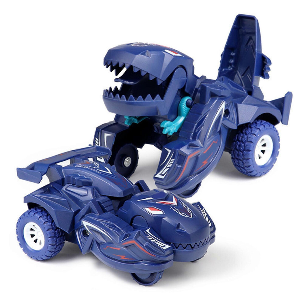 (Orange, One Size) Dinosaur Transforming Car Realistic Deformation Inertial Scooter Toddlers Toy Gift 4633396541527