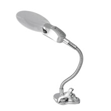 (As show, One size) Magnifying Glass with Light Adjustable Flexible Gooseneck Clip On Magnifying Lamp for Reading
