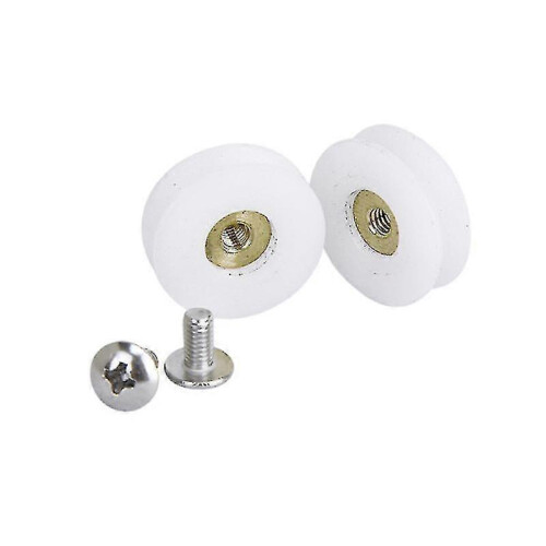 (As show, One size) 6pcs Replacement Bathroom Shower Door Rollers Runner Wheels 22.5mm Wheel Diameter 1