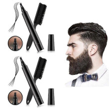 (As show, One size) Zihaisheng 2 Waterproof Beard Pencil Filler Long Last Hair Grower Moustache Eyebrow +Brush