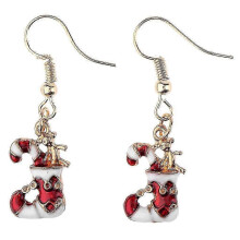(Tree, One size) Xmas Kids Christmas Ear Stud Earrings Women Santa Tree Boots Bell Decoration