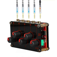 (As show, One size) Small Mixer 4 Channel Audio Mixer for Recording Mobile Phone Live and Studio