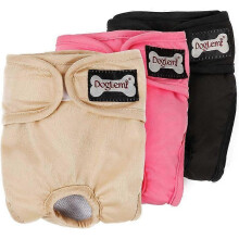 (L, One size) Zihaisheng 3-Pack Dog Diapers Leak Proof Washable Reusable for Female Dogs