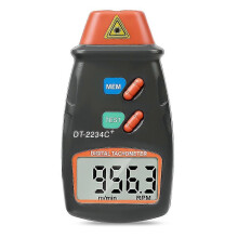 (As show, One size) 1set Digital Laser Tachometer Rpm Meter Handheld Non-contact Motor Lathe Speed Gauge Revolution Spin Tachometer Speed Gauge