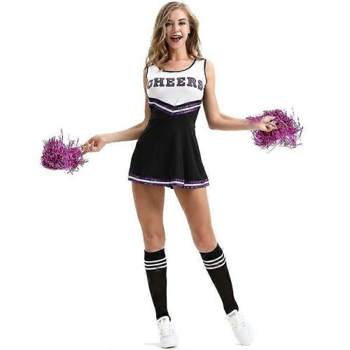 (M, One size) Zihaisheng black cheerleader uniform