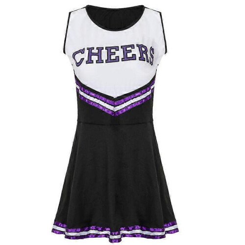 (XS, One size) Zihaisheng black cheerleader uniform 1