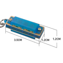 (As show, One size) Fashion 4 Holes 8 Tones Harmonica Chain Necklace Children Toy Kids Gift