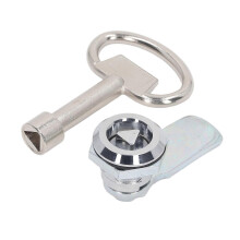 (As show, One size) Cam Lock Key Set Triangular Cylinder Chromium Plated Zinc Alloy Cabinet Cam Lock and Key