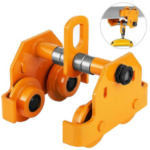 (As show, One size) 2 Ton Steel I-beam Push Beam Trolley Track Roller Trolley For I Beam Gantry Crane Hoist Overhead Garage