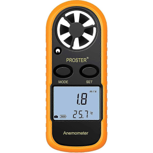 (As show, One size) LCD Anemometer - Wind Speed Meter with Backlight