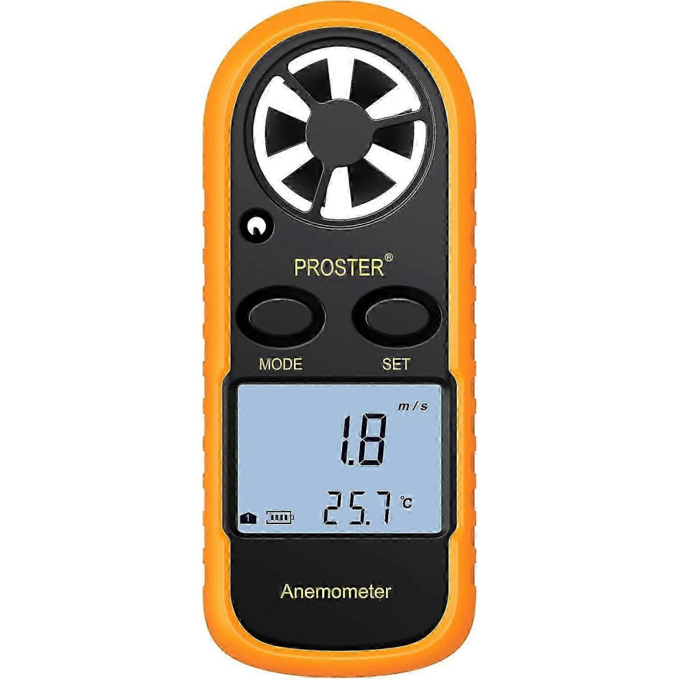 (As Show, One Size) Lcd Anemometer - Wind Speed Meter With Backlight 4631898218251