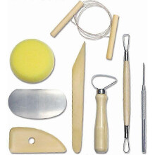 (As show, One size) 1 Complete Set Pottery tools 8 pieces