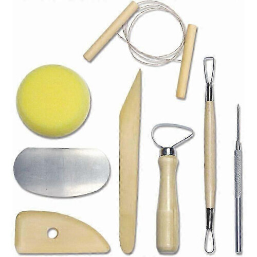 (As show, One size) 1 Complete Set Pottery tools 8 pieces