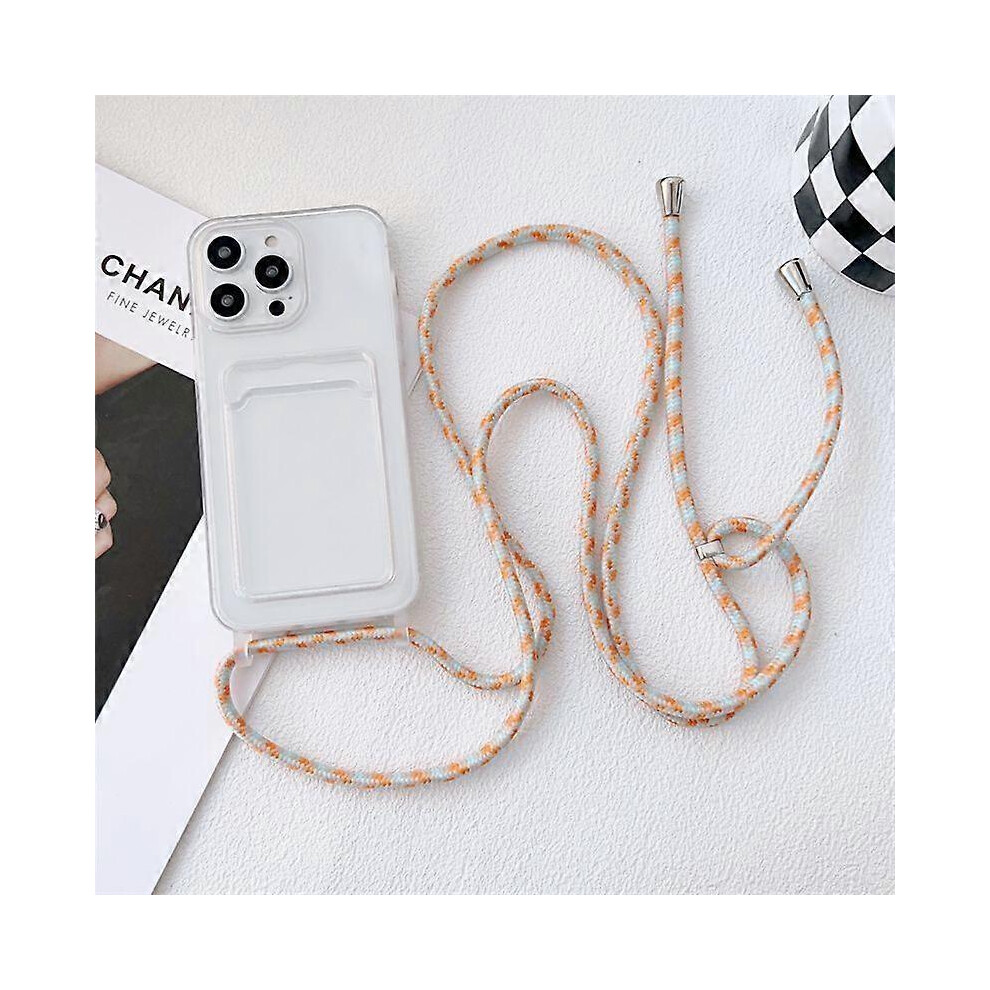 ( Rainbow, For Iphone Xr) Zihaisheng Apply To Crossbody Strap Lanyard Back Card Clear Case For Iphone 14 13 12 11 Pro Xs Max 8 7 Plus X Xr Se 2 Purple 4633396562881