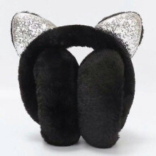 (gray, One size) Zihaisheng Women Kids Girls Fluffy Earmuffs 3d Cat Ear Muffs Headband Ear Warmer