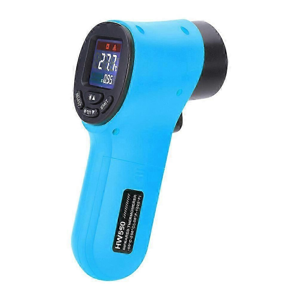 (As Show, One Size) Portable Non-Contact Digital Infrared Thermometer Pyrometer Aquarium Lcd Laser Outdoor Thermometer Industrial Thermometer -50~550 4631898221428