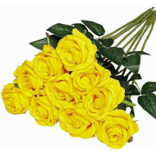 (Navy blue, One size) Zihaisheng 12 Pack Halloween Decorations Black Rose Artificial Flower Reali