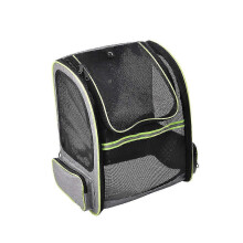 (As show, One size) Pet Mesh Cloth Carrier Bag Hand-free Dog Cat Outdoor Travel Packsack (grey)