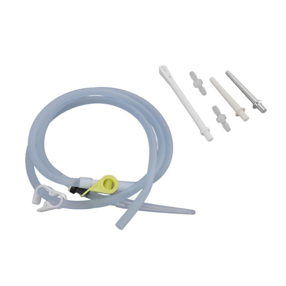 Kikidex (As Show, One Size) Enema Kit, Easy Assembly 1.5M Glossy Silicone Enema Pipe For Enema Bucket