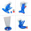 (As show, One size) Mini Pool Vacuum Head - Quick Clean Suction Head with Brush 5