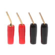 (As show, One size) 4 Pcs Wire Pin Terminal Plug Banana Plugs Speaker Screw Lock Cable Connectors
