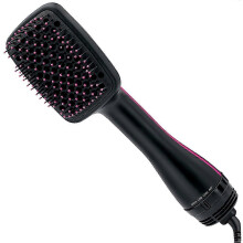 (As show, One size) One-Step Hair Dryer and Styler | Detangle Dry and Smooth Hair (Black)