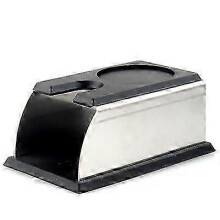 (As show, One size) Coffee pillow base with durable stainless steel handle for coffee powder seat black anti-rust pillow bracket