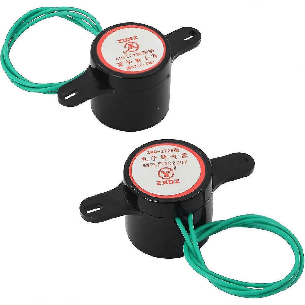 (As Show, One Size) 2Pcs Electronic Tone Buzzer Ac 220V Continuous Beep Buzzer Alert 4632480880764