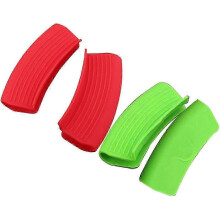 (As show, One size) Soup Bowl 2pcs Silicone Pinch Mitts for Cast Iron Woks Pots Dutch Ovens Small Skillets Assist Handles Trays Trays (Color : Picture 1)