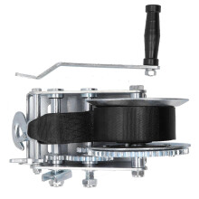 (As show, One size) Manual Winch Carbon Steel Hand Crank Industrial Winding Tools with Braided Rope 2500LBS