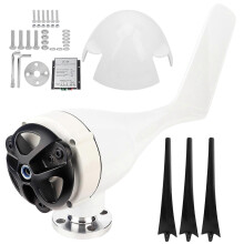 (As show, One size) 100W Wind Turbines Generator Kit 3 Blade Aerogenerator with Controller AccessoryBlack 24V