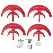 (As show, One size) Wind Turbine 4 Blades Lantern Type Vertical Axes Power Generator Assembly Parts 1200W12V