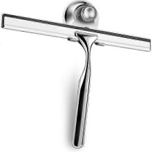 (As show, One size) Stainless Steel Glass Wiper with Hook - Bathroom Glass Cleaning Tool