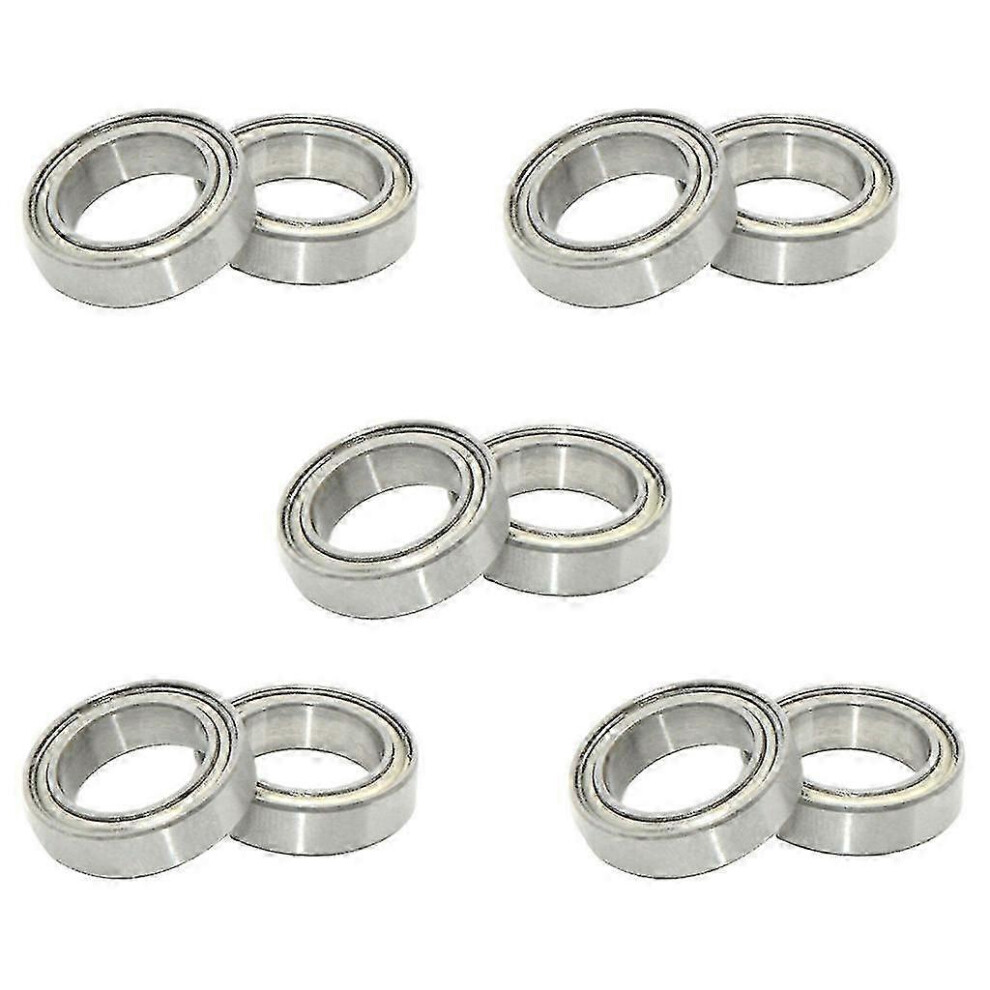 (As Show, One Size) 6700Zz Chrome Steel Bearings Two Sides Steel Sealed High-Precision 10X15x4mm 4633396571227