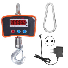 (As show, One size) Digital Crane Scale 500KG 1100LB Electronic LED Display Industrial Heavy Duty 100240V EU Plug