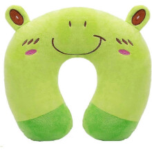 (As show, One size) Child Travel Pillow - Cute Washable Neck Cushion (Frog)