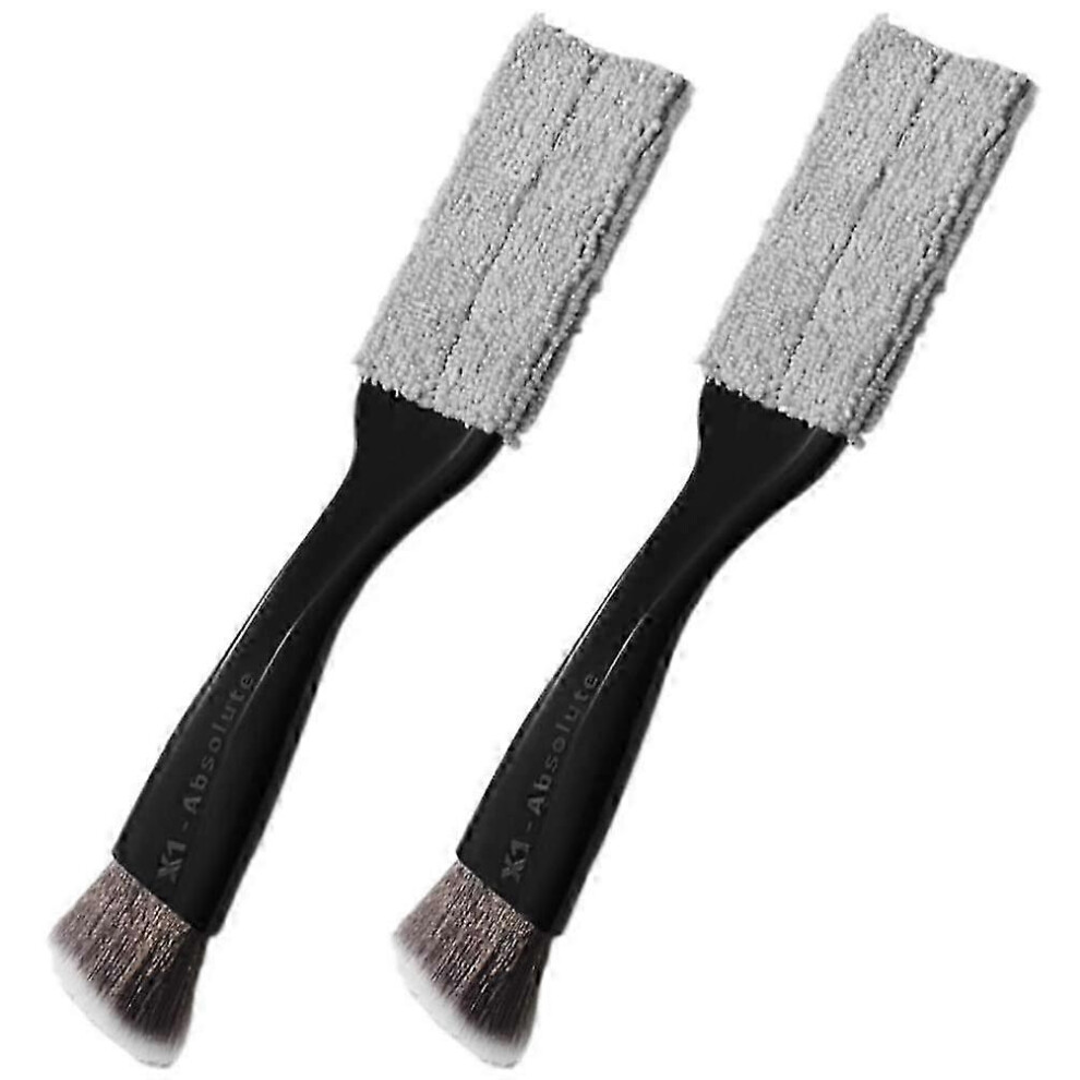 (As Show, One Size) 2Pcs Mini Duster Car Cleaning Brushes For Car Air Vent Auto Interior Detailing Brushes 4633396564649