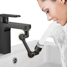 (As show, One size) Faucet extension attachment 1080 rotatable faucet aerator 2-ray mixing nozzle universal aerators for faucets in the kitchen/bathroom
