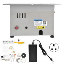 (As show, One size) Table Saw Electric Mini Portable Tabletop Saw Woodworking Desktop Cutting Tool DC1224V 96WUK Plug 110V-240V Silver