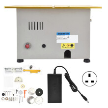 (As show, One size) Table Saw Electric Mini Portable Tabletop Saw Woodworking Desktop Cutting Tool DC1224V 96WUK Plug 110V-240V Gold