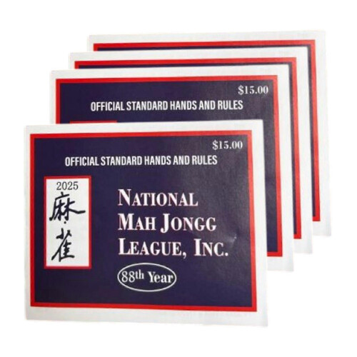 (As show, One size) 4x Mahjong Card Instructional Mahjong Book Reference Work Comprehensive Official 2