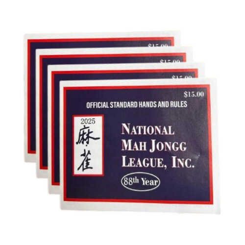 (As show, One size) 4x Mahjong Card Instructional Mahjong Book Reference Work Comprehensive Official