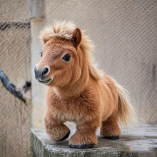 (Electric pony toys-brown) My Reality Robot Pony Plush Doll