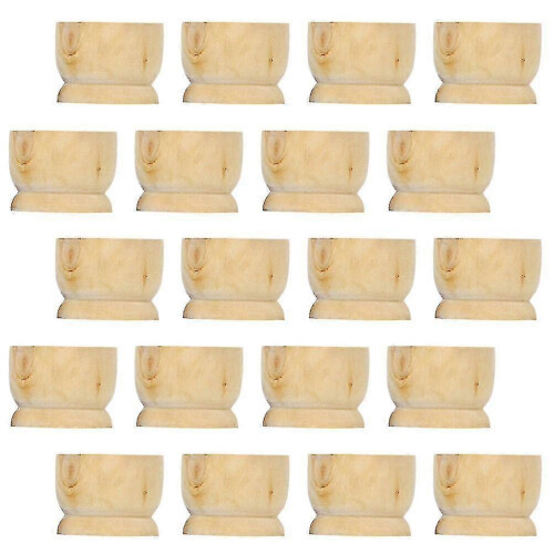 (As show, One size) 20pcs Wooden Egg Cups Easter Egg Holder Home Decoration Easter Egg Display Stand 2