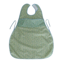 (As show, One size) Adult Reusable Eating Bibs Elderly Disability Aid Apron with Catch Pocket
