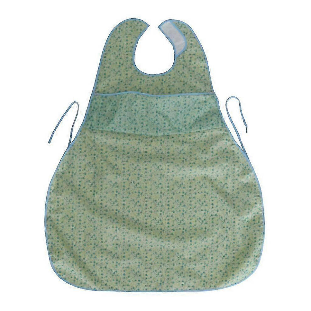 Kikidex (As Show, One Size) Adult Reusable Eating Bibs Elderly Disability Aid Apron With Catch Pocket