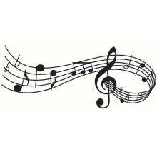 (As show, One size) Novel Music Note Wall Sticker Indoors Decorative Musical Notation Mural Living Room Wall Decal