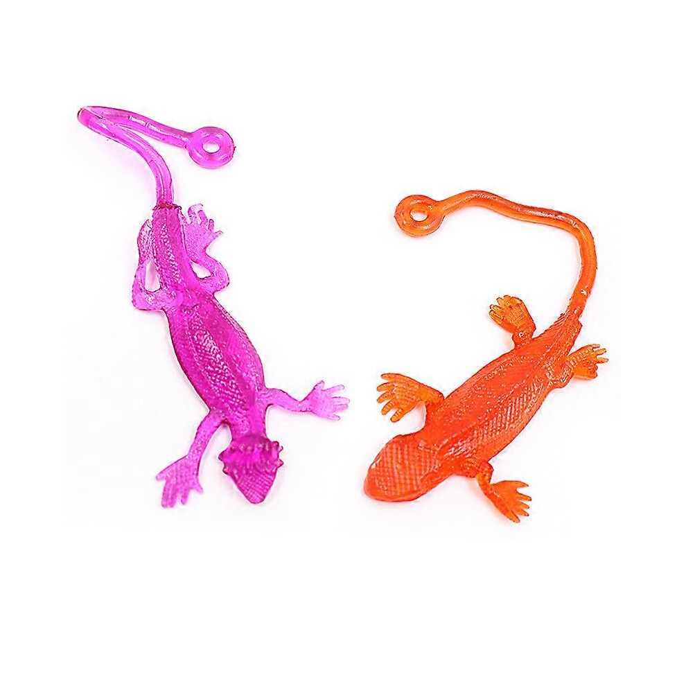 (As show, One size) 10pcs Stretchy Sticky Lizards Toys Stretchy Rubbery Sticky Lizards Stretchy Sticky Toys-image-OPC-PHJGJGZ-NEW